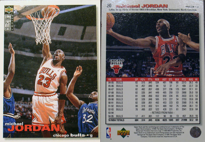 Mes Cartes De Collection Histoire De Michael Jordan